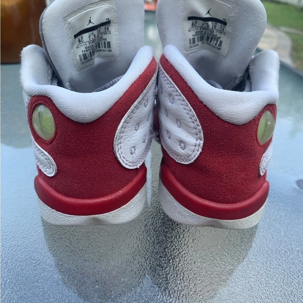 Nike Air Jordan 13 XIII Retro White Red Grey Toe Sz8C 2014 - Picture 9 of 9